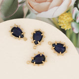 10Pcs 12*18MM Jewelry Accessories/Irregular Shape/DIY Making/Rhodium Pendant