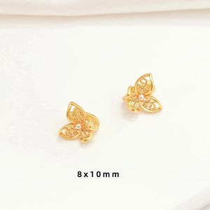 5pcs Matte Butterfly Tail Pendant Buckle DIY Jewelry