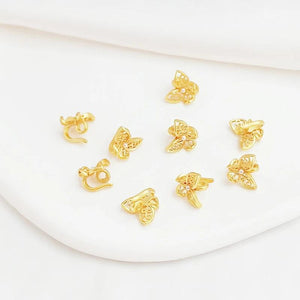 5pcs Matte Butterfly Tail Pendant Buckle DIY Jewelry