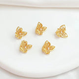 5pcs Matte Butterfly Tail Pendant Buckle DIY Jewelry
