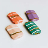 Acrylic Rectangle Mixed Colors Beads Pendant Eardrop Necklace DIY 10pcs