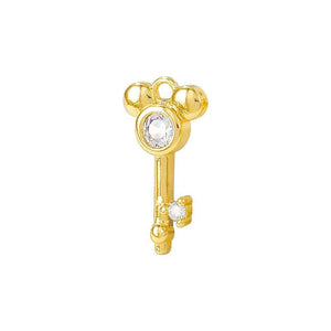 Brass Zircon Key Charms Pendants Necklace Bracelet Earring DIY Jewelry