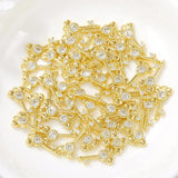 Brass Zircon Key Charms Pendants Necklace Bracelet Earring DIY Jewelry