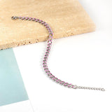 ASON Pink/Green Oil Drip Chains Bracelet Adjustable Link Chain Women Gift