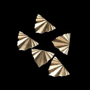 20pcs Brushed Brass Geometric Shape Wrinkle Earrings Bracelet Pendant