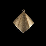 20 Brass Brushed Rhombus Small Pendant for Bracelet Necklace Accessories