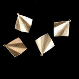 20 Brass Brushed Rhombus Small Pendant for Bracelet Necklace Accessories