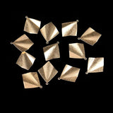 20 Brass Brushed Rhombus Small Pendant for Bracelet Necklace Accessories