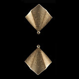 20 Brass Brushed Rhombus Small Pendant for Bracelet Necklace Accessories