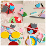 Colorful Geometric Resin Earrings Jewelry Accessories