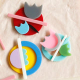 Colorful Geometric Resin Earrings Jewelry Accessories