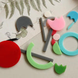 Colorful Geometric Resin Earrings Jewelry Accessories
