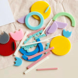 Colorful Geometric Resin Earrings Jewelry Accessories