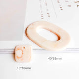 ZEROUP Oval Square Earrings Pendant Eardrop Necklace Jewelry