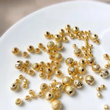 10PCS 18K Flash Sand Spacer Beads DIY Bracelet Ball Bead Material