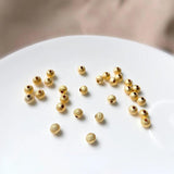 10PCS 18K Flash Sand Spacer Beads DIY Bracelet Ball Bead Material