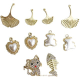 Alloy Jewelry Material Pearl Bear Pendant DIY Earring
