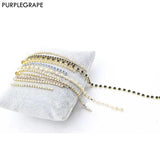 Copper Chain Earrings DIY Jewelry Set with Pearls 4pcs