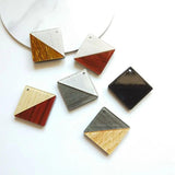 PURPLEGRAPE Woodgrain Pendant Earrings DIY Material Pack