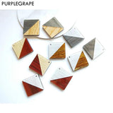 PURPLEGRAPE Woodgrain Pendant Earrings DIY Material Pack