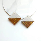PURPLEGRAPE Woodgrain Pendant Earrings DIY Material Pack