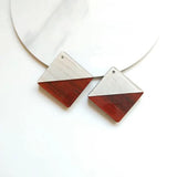 PURPLEGRAPE Woodgrain Pendant Earrings DIY Material Pack