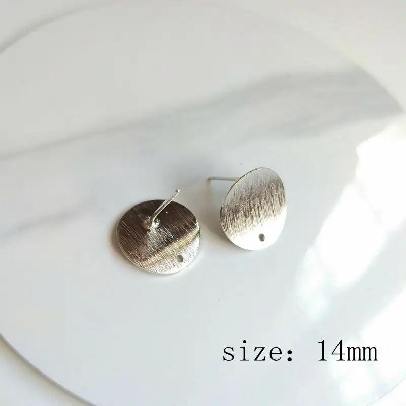 PURPLEGRAPE metal stud earrings for DIY - 10 pieces