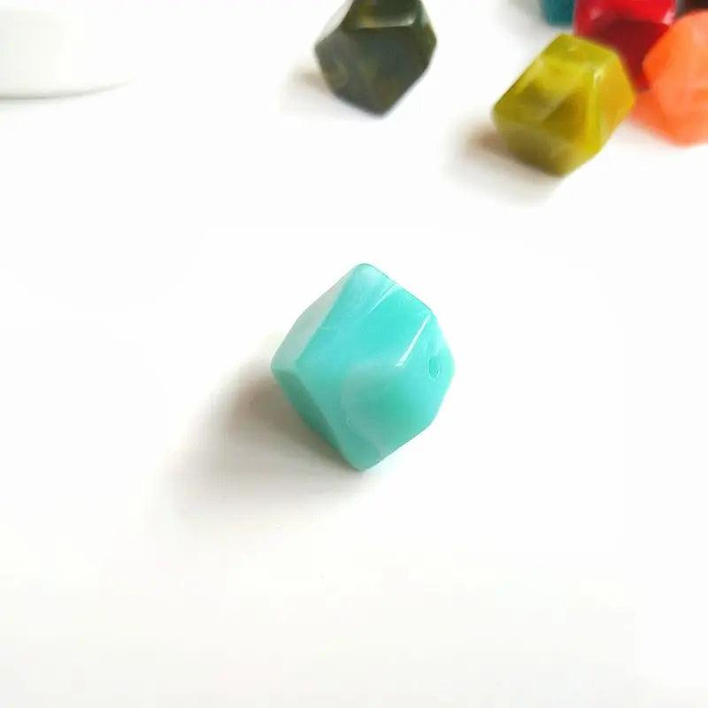 Acrylic Geometric Marble Pendant Earrings Beads 6 Pack