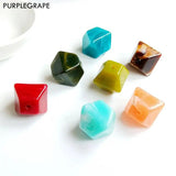 Acrylic Geometric Marble Pendant Earrings Beads 6 Pack