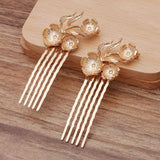 10 PCS 5 Teeth Flowers Hair Combs Base DIY Jewelry Headdress Accessories