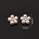 10 PCS 22mm Metal Alloy KC Pearl Flowers For DIY Jewelry Making