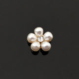 10 PCS 22mm Metal Alloy KC Pearl Flowers For DIY Jewelry Making