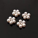 10 PCS 22mm Metal Alloy KC Pearl Flowers For DIY Jewelry Making
