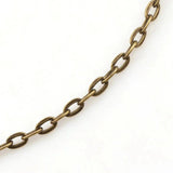 Antique Bronze Metal Necklace Chains 1.2x4.5x7mm Lot of 5m