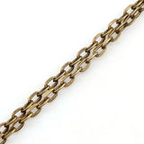 Antique Bronze Metal Necklace Chains 1.2x4.5x7mm Lot of 5m