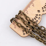 Antique Bronze Metal Necklace Chains 1.2x4.5x7mm Lot of 5m