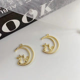 10pcs Moon Cat Pendant Base Silver Charms for DIY Jewelry Making