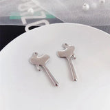 10Pcs Key Pendant Base Silver Charms for Jewelry Making
