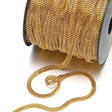 5.5MM Flat Double Layer Cuban Chain, 1M Stainless Steel