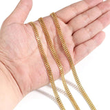 5.5MM Flat Double Layer Cuban Chain, 1M Stainless Steel