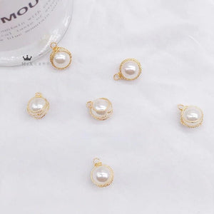 DIY Copper Plated Pearl Earring Set