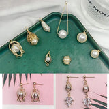 DIY Copper Plated Pearl Earring Set