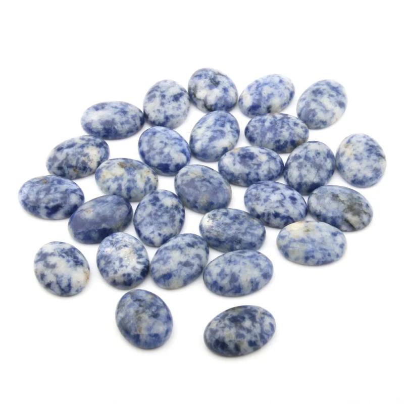 Natural Stone Sodalite Sval Egg-shaped Cabochons DIY Jewelry