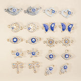 20pcs Mixed Butterfly Eye Rhinestone Charms Pendant DIY Jewelry Making
