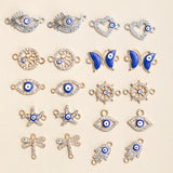 20pcs Mixed Butterfly Eye Rhinestone Charms Pendant DIY Jewelry Making
