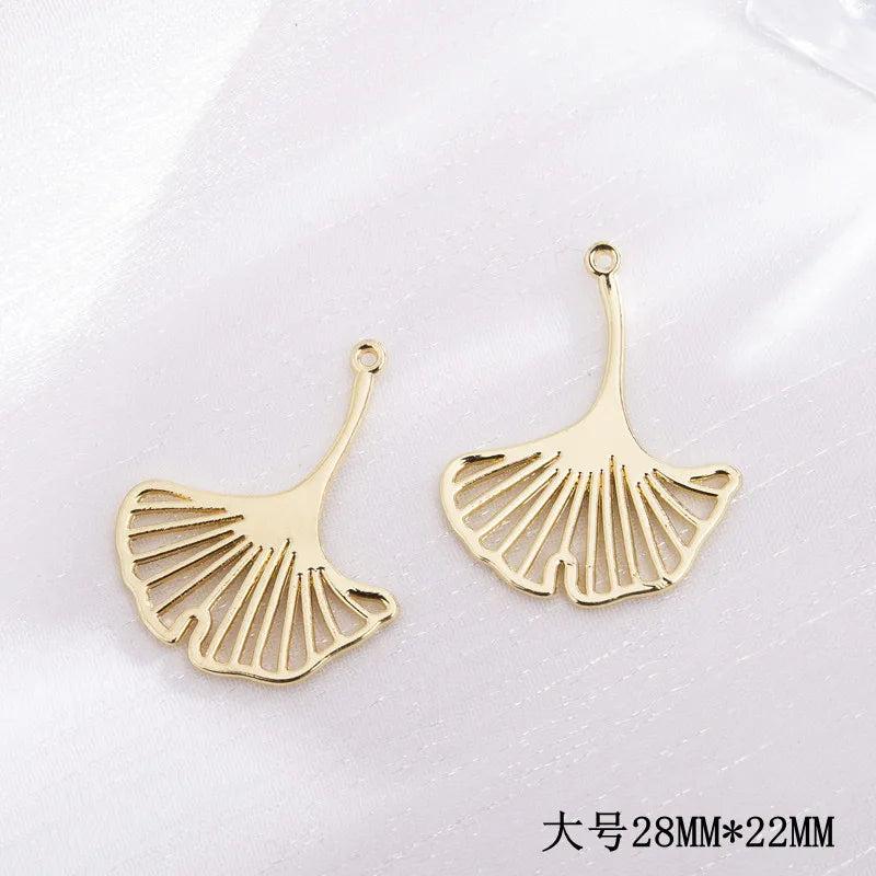 10pcs Leaf Pendant Base for Earrings Necklace DIY Jewelry Making