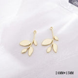 10pcs Leaf Pendant Base for Earrings Necklace DIY Jewelry Making