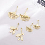 10pcs Leaf Pendant Base for Earrings Necklace DIY Jewelry Making
