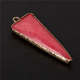 Natural Stone Quartz Triangle Crystal Reiki Chakra Pendant