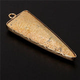 Natural Stone Quartz Triangle Crystal Reiki Chakra Pendant